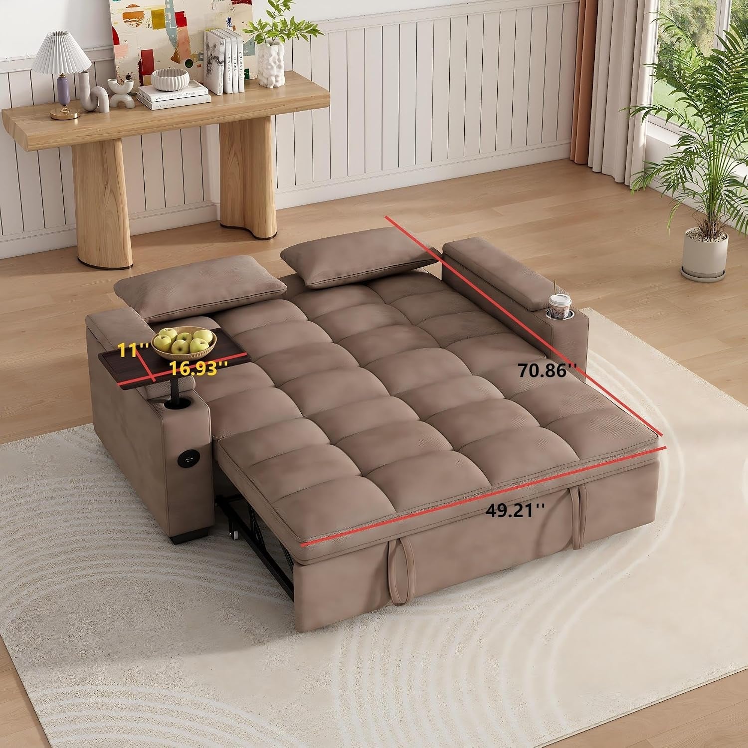 65-3-in-1-pull-out-sofa-bed-compact-convertible-sleeper-couch-with-rotating-side-table-usb-charging-ports-storage-armrests-adjustable-comfort-for-guests-small-living-rooms