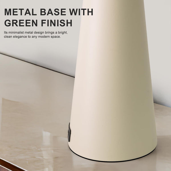 25.75" Modern Table Lamp for Bedroom Set of 2, USB C Port, White5