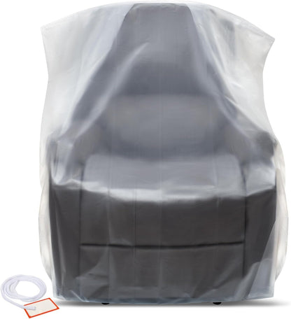 Plastic Furniture Covers for Moving Storage - Heavy-Duty Chair Cover Protectors, Waterproof & Dustproof Clear Moving Bags for Armchair or Recliner - Extra Large Bag Open Size 64 X 42 X 34 Inch1