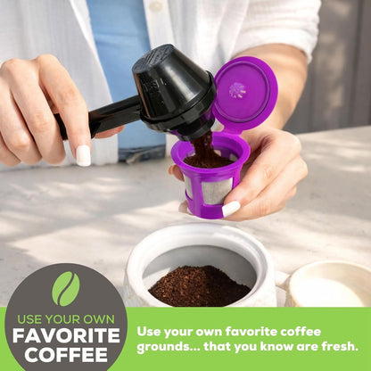 Café save Reusable K-Cup Coffee Filter Capsules, 4 Pack | Refillable 1-Stream Cups, Built-In Mesh Strainers, 100% BPA Free, Compatible with Keurig and Select Single-Serve Brewers2