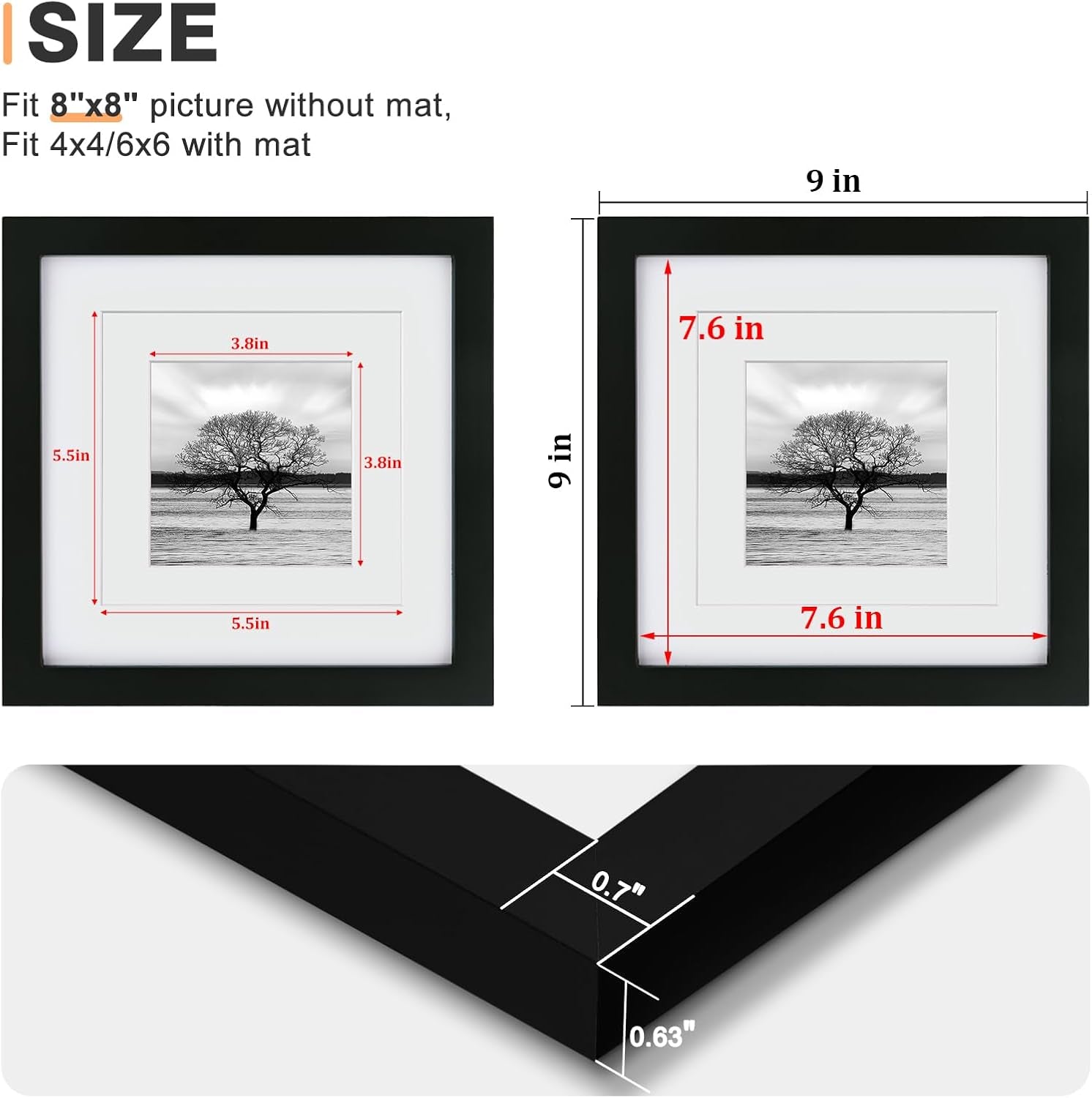 8x8-picture-frames-4-pcs-solid-wood-frame-fits-4x4-6x6-with-mat-or-8x8-without-photo-frame-covered-by-plexiglass-for-wall-hanging-and-tabletop-wooden-square-picture-frame-black