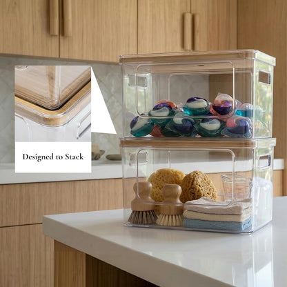 Trash Bag Dispenser under Sink, 2 in 1 Garbage Bag Holder Dishwasher Pods Organizer for Kitchen Pantry Laundry Room4