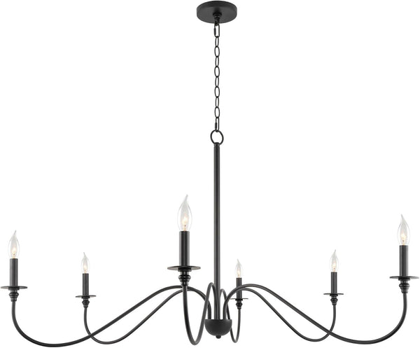 Archer 47" Large Farmhouse 6-Light Chandelier for Living Room1