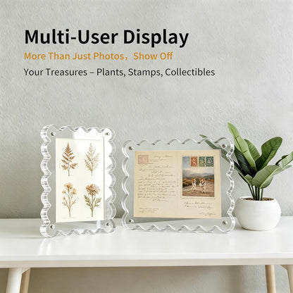 3Pack 4X6 Inch Scalloped Acrylic Picture Magnetic Frames7