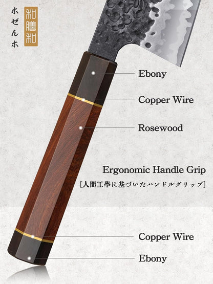 9 Inch Kiritsuke Chef Knife, Japanese Hand Forged 7 Layers VG-10 Steel Kitchen Knife & Magnetic Knife Strips, Magnetic Knife Holder for Wall 16 Inch, Acacia Wood Knife Magnetic Strip Use as K3