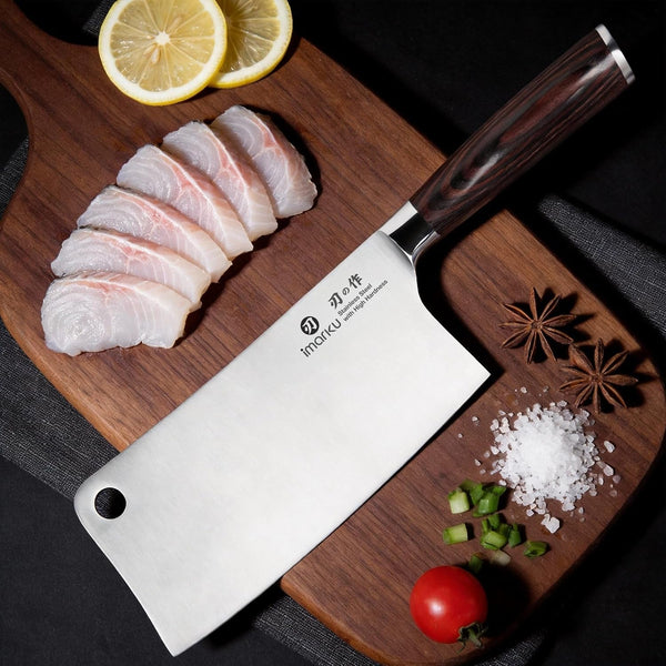 Meat Cleaver 7 Inch, Japanese High Carbon Stainless Steel Chopper2