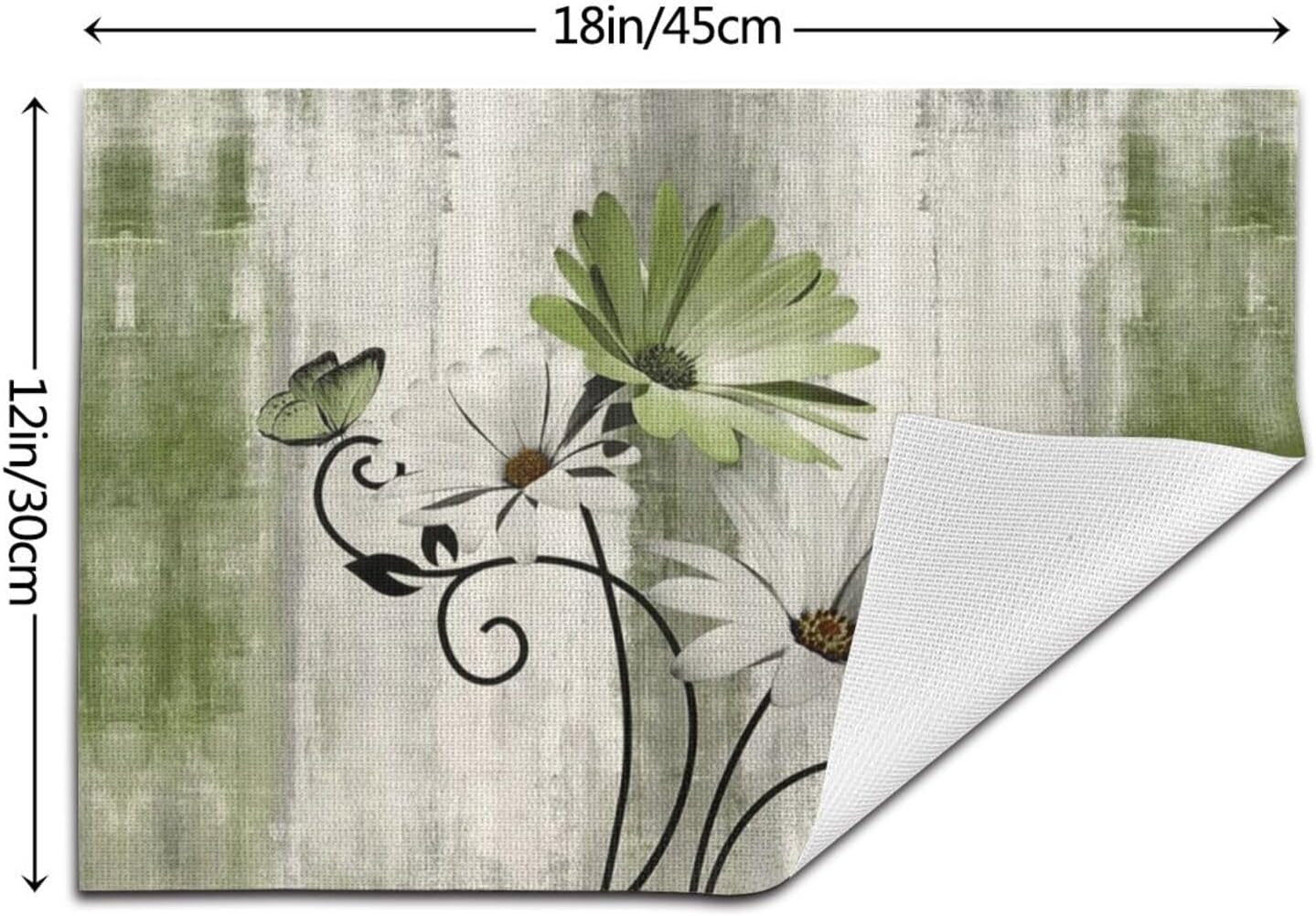 floral-place-mats-set-of-4-12x18-inches-rustic-sage-green-daisy-flower-decorative-placemats-rectangle-floral-linen-table-mats-for-party-home-kitchen-dining-table-decoration