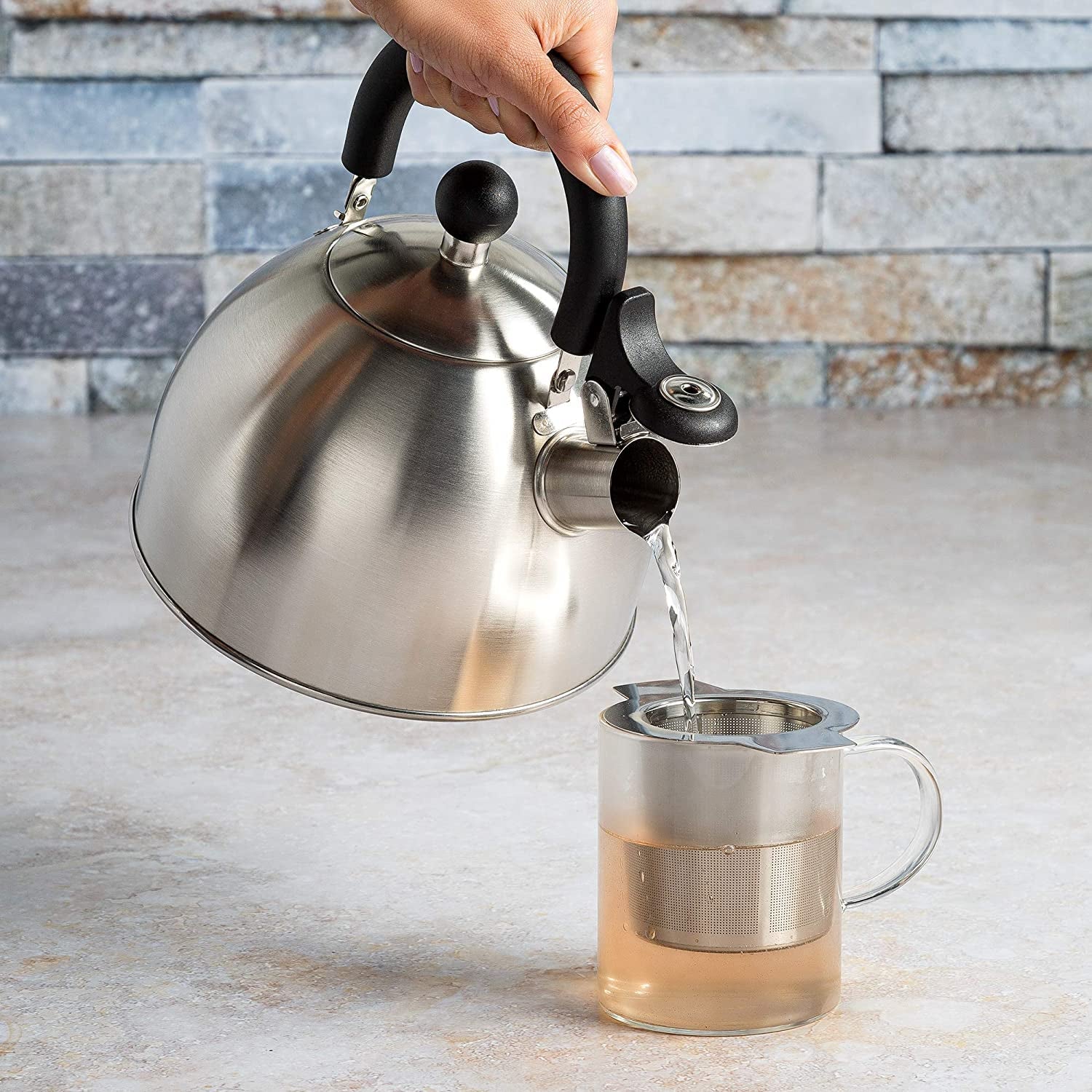 stewart-whistling-tea-kettle-for-stovetop-stainless-steel-stove-top-kettle-with-fast-boil-whistling-spout-and-cool-touch-folding-handle-1-5-quart-brushed-silver-with-black-handle