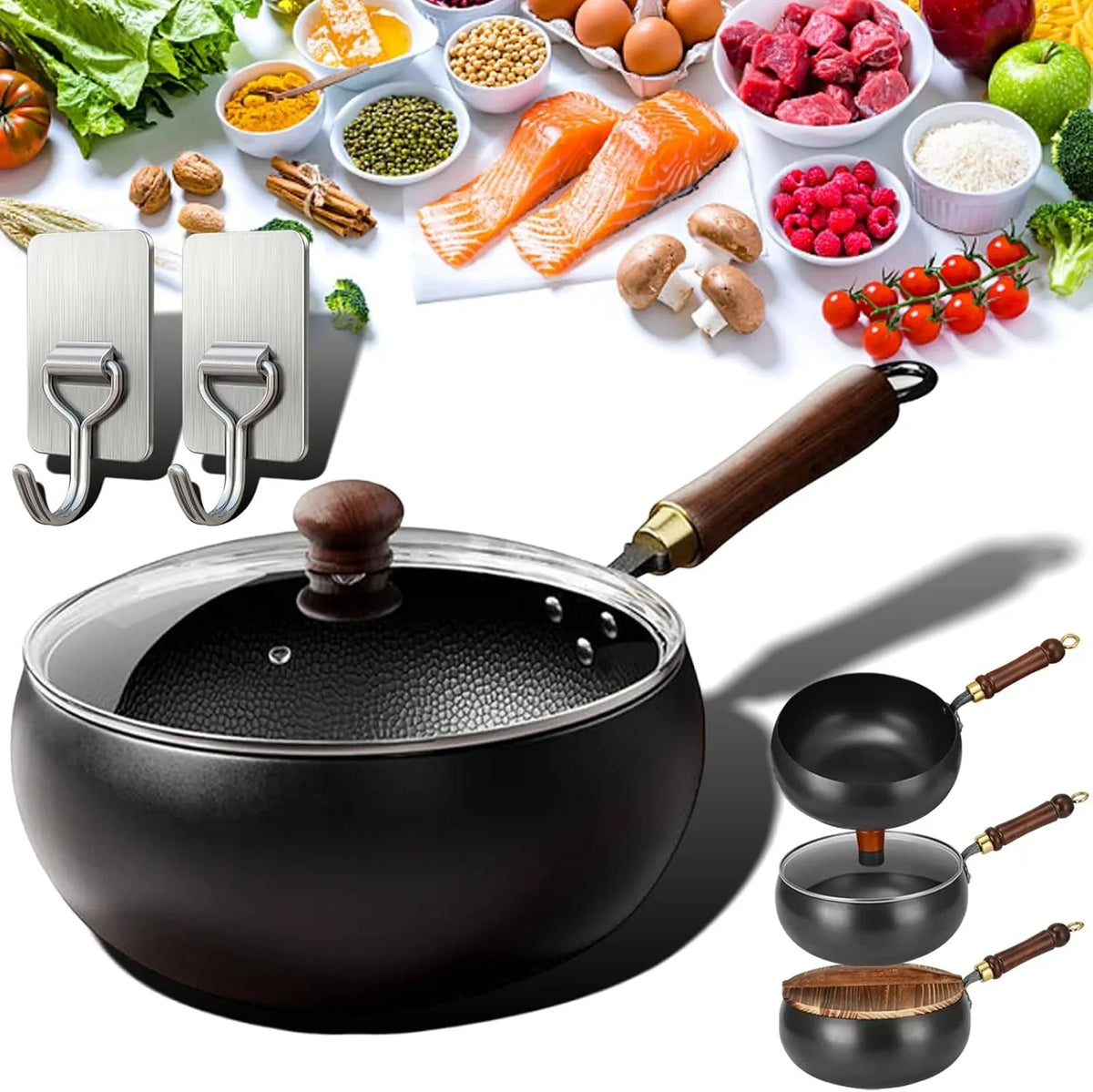 japanese-iron-pot-with-lid-heavy-duty-uncoated-iron-wok-deep-frying-pan-for-stovetop-cooking-traditional-iron-cookware-for-stir-fry-and-saute-hammer-glass-cover-m-9-5-in