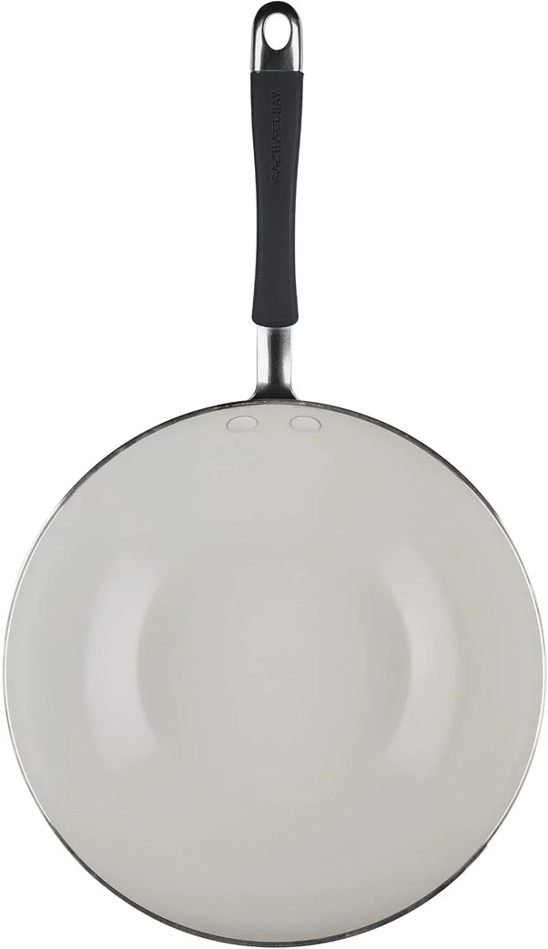 Cucina Ceramic Nonstick Stir Fry Pan and Lid, 11 Inch Non Stick Wok Pan, Dishwasher Safe - Peppercorn10