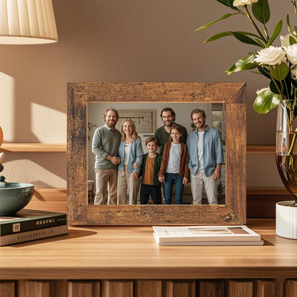 Rustic Picture Frames,10 Pack Collage Picture Frames,Gallery Wall Frame Set with Two 8X10, Four 5X7, Four 4X6, Farmhouse Wood Photo Frames for Living Room Wall Gallery Decor or Desk, Rustic Brown6