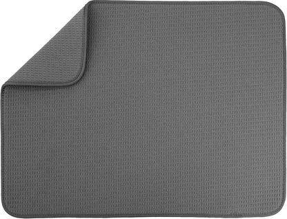 Dish Drying Mat, 18" X 24", XL, Charcoal Grey | Absorbent Microfiber, Extra Large Kitchen Counter Mat for Dishes, Utensils, Pots and Pans, Machine Washable1