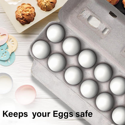 Blank Natural Pulp Egg Cartons Holds up to Twelve Eggs - 1 Dozen - Strong Sturdy Egg Crate Cardboard Material Perfect for Storing Extra Eggs (25 Pieces) - Made in the USA4
