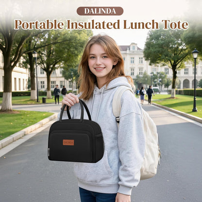 Lunch Bag Lunch Box for Women Men, Insulated Lunch Bags Water-Resistant Cute Cooler Lunch Tote Bag, Reusable Large Capacity for Work Travel Picnic5