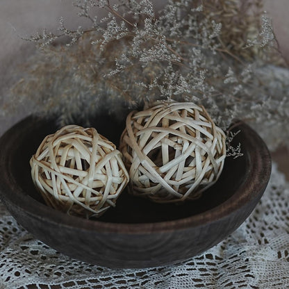 Wooden Decorative Bowl, Farmhouse Centerpiece(Brown) | Rustic Home Decor, Farmhouse Decor, Dough Bowl7