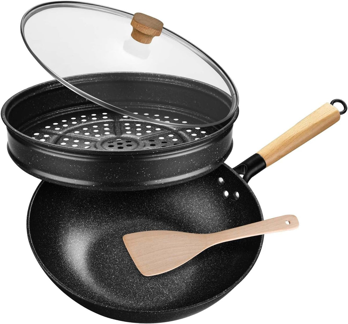 non-stick-wok-with-steamer-basket-12-inches-stir-fry-pans-with-lid-flat-bottom-pan-multifunctional-cookware-chinese-woks-for-induction-gas-halogen