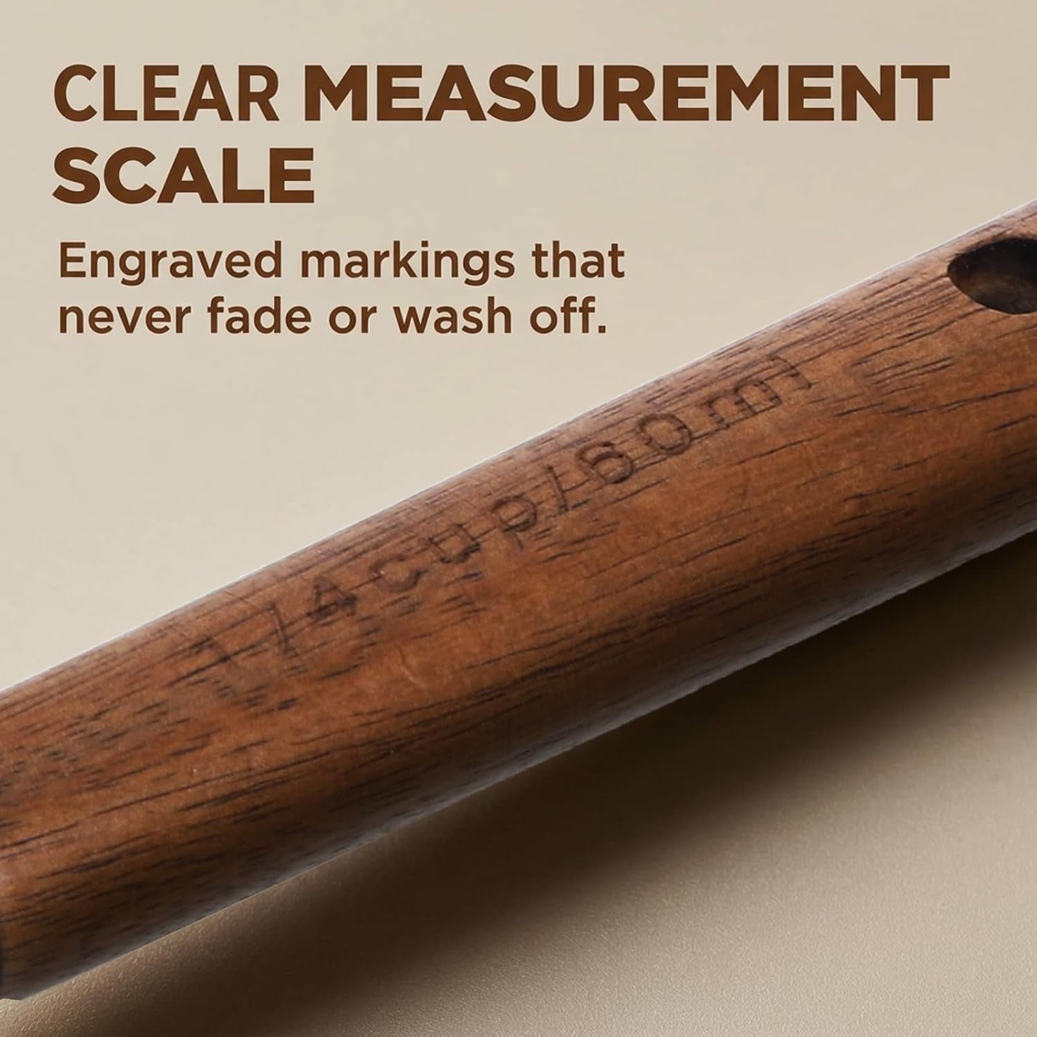 1-4-cup-measuring-cup-60ml-stainless-steel-measuring-scoop-gold-coffee-scoop-4-3-teaspoon-with-wooden-handle-for-baking-cooking-wet-and-dry-ingredients