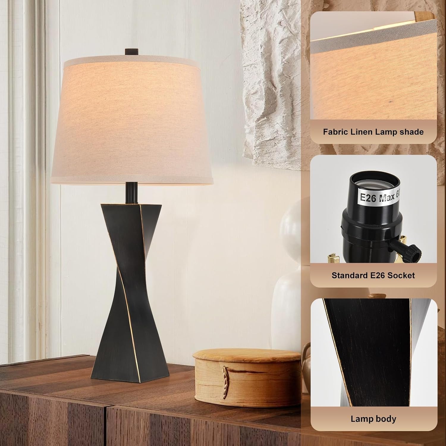 bedside-lamps-set-of-2-unique-modern-vintage-table-lamp-rustic-farmhouse-desk-lamps-for-living-room-end-tables-bulb-not-included-linen-shade-26-5-in-black