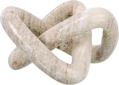 Creative Co-Op Modern Decorative Marble Link Knot, Beige6