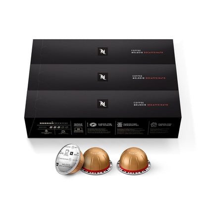 Nespresso Vertuo, Melozio Decaffeinato, 30-Count Espresso Pods | Capsules Medium Roast Pack of 1 Coffee Brews 7.8 Oz2