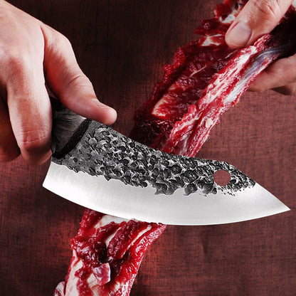 Meat Cleaver, 5.4 Inch Forged Boning Slaughter Knife Butcher Knife High Carbon Steel Fillet Knives Vegetable Chef Knives for Kitchen5