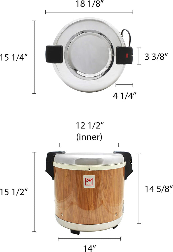 SEJ21000 Wood Grain 50-Cup (Uncooked) 100-Cup (Cooked) Rice Warmer2