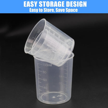 3 Pack Measuring Cup Set, Includes 1/2/3.4 OZ (30/40/100Ml)3