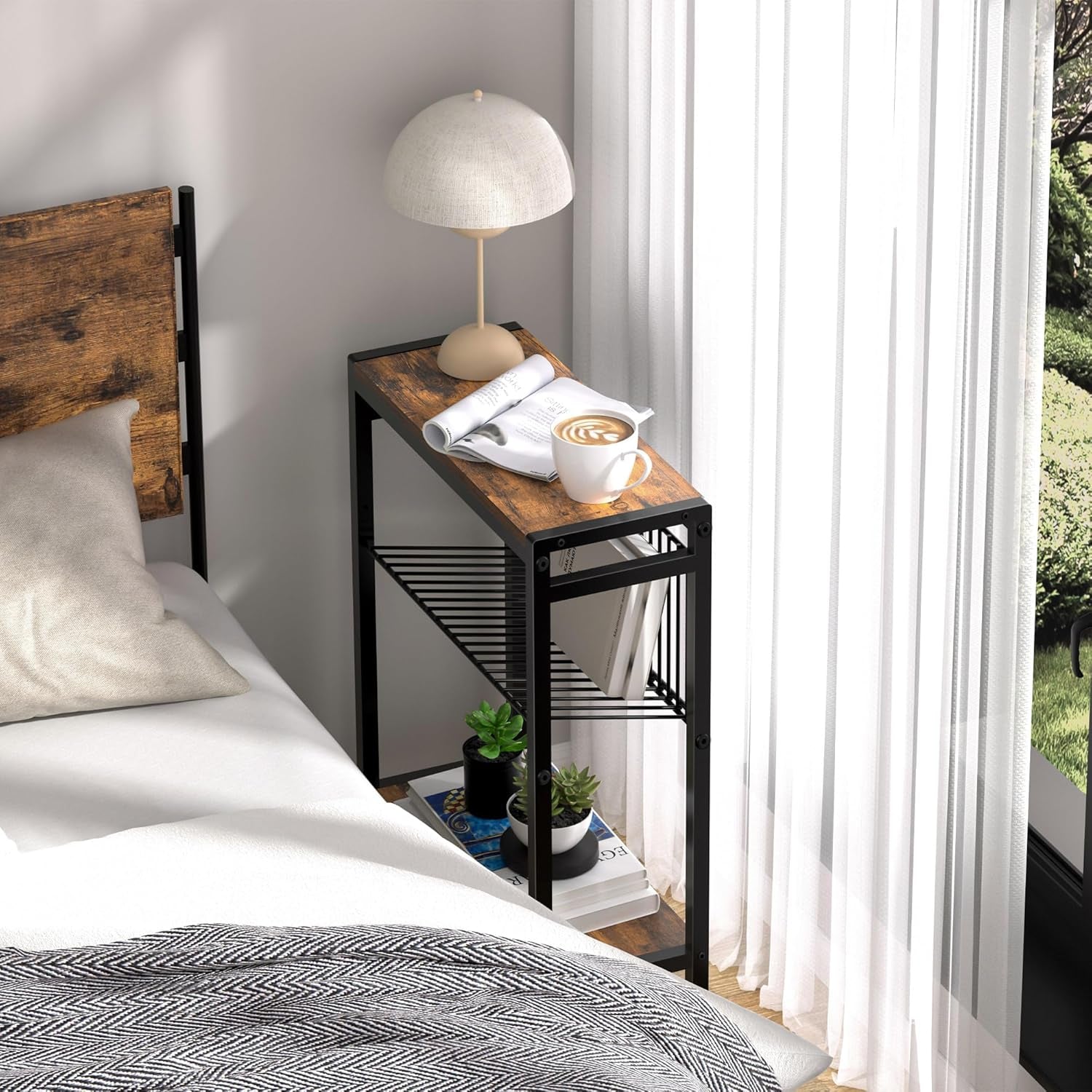 small-side-table-for-small-space-3-tier-narrow-end-table-with-magazine-holder-slim-nightstand-skinny-snack-couch-table-in-living-room-bedroom-study-and-balcony-rustic-brown-black