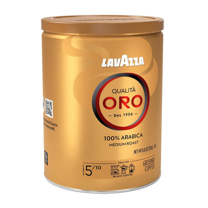 Lavazza Qualità Oro Ground Coffee, Medium Roast, 100% Arabica, 8.8 Oz Tin (Pack of 4)2