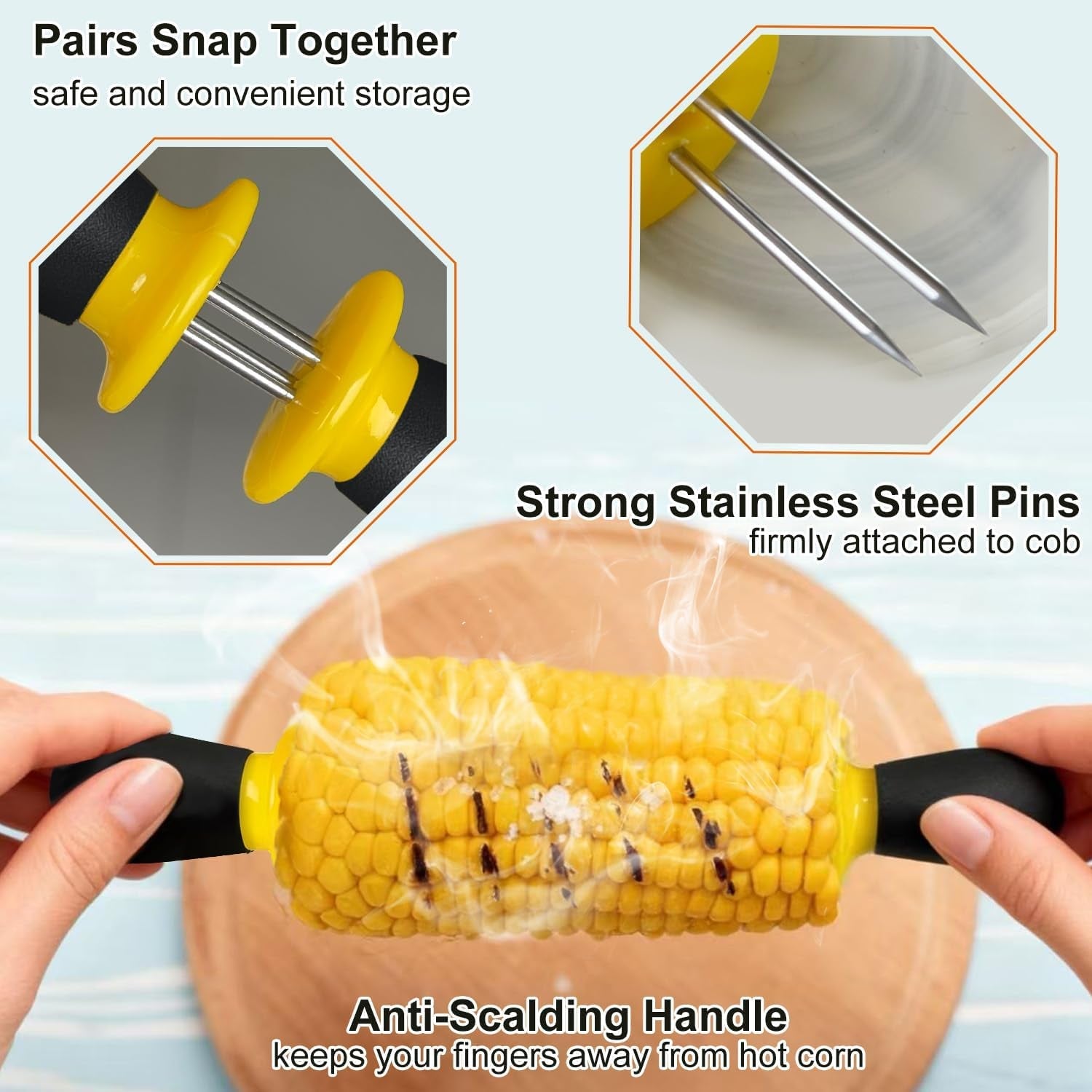 12-pcs-6-pairs-corn-holders-stainless-steel-corn-cob-holders-corn-on-the-cob-skewers-for-home-cooking-bbq-parties-camping-yellow-black