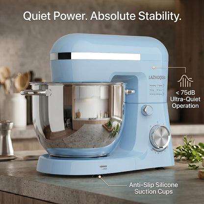 Stand Mixer, 6.5 Quart, 660W, Tilt-Head Food Mixer with 10+ Speeds, Stainless Steel, Multifunctional, for Bread Dough and Cake (Blue)4