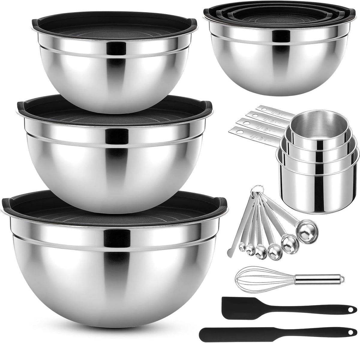 18-pack-stainless-steel-mixing-bowls-with-lids-set-includes-stainless-steel-measuring-cups-and-spoons-wire-balloon-whisk-silicone-spatulas-suitable-for-kitchen-cooking-bakingblack