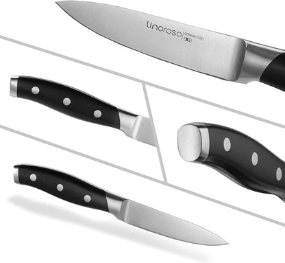 3.5 Inch Paring Knife, Sharp Forged German Stainless Steel Kitchen Knife, Full Tang Small Fruit Knife with Ergonomic Handle, Premium Classic Series with Elegant Gift Box9