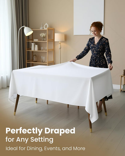 Rectangle Table Cloth 2 Pack [60X102 Inches, White]4