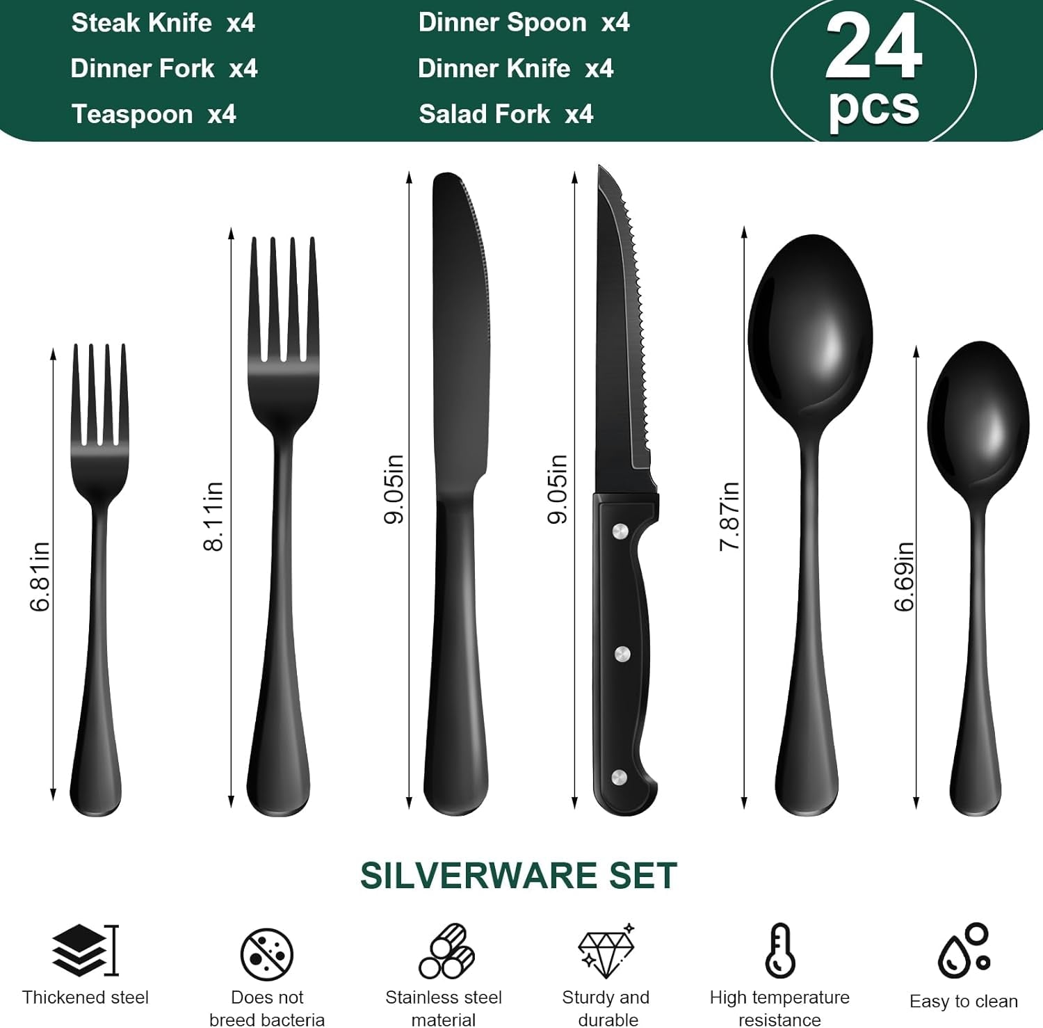 24-piece-black-silverware-set-with-steak-knives-black-stainless-steel-flatware-set-for-4-food-grade-tableware-cutlery-set-rust-proof-mirror-polished-dishwasher-safe