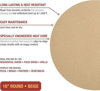 round Pizza Stone, 16-Inch2