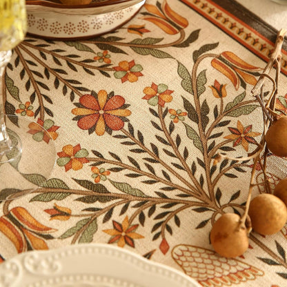 Designer French Linen Extra Long Table Runner,118"X12"-Seville9