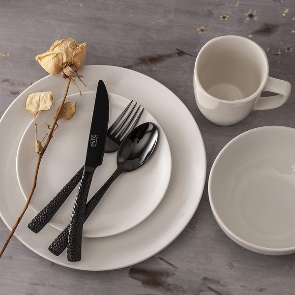 Ogalla 30-Piece Dinnerware Set – Porcelain, Chip & Scratch Resistant, White - Service for 64