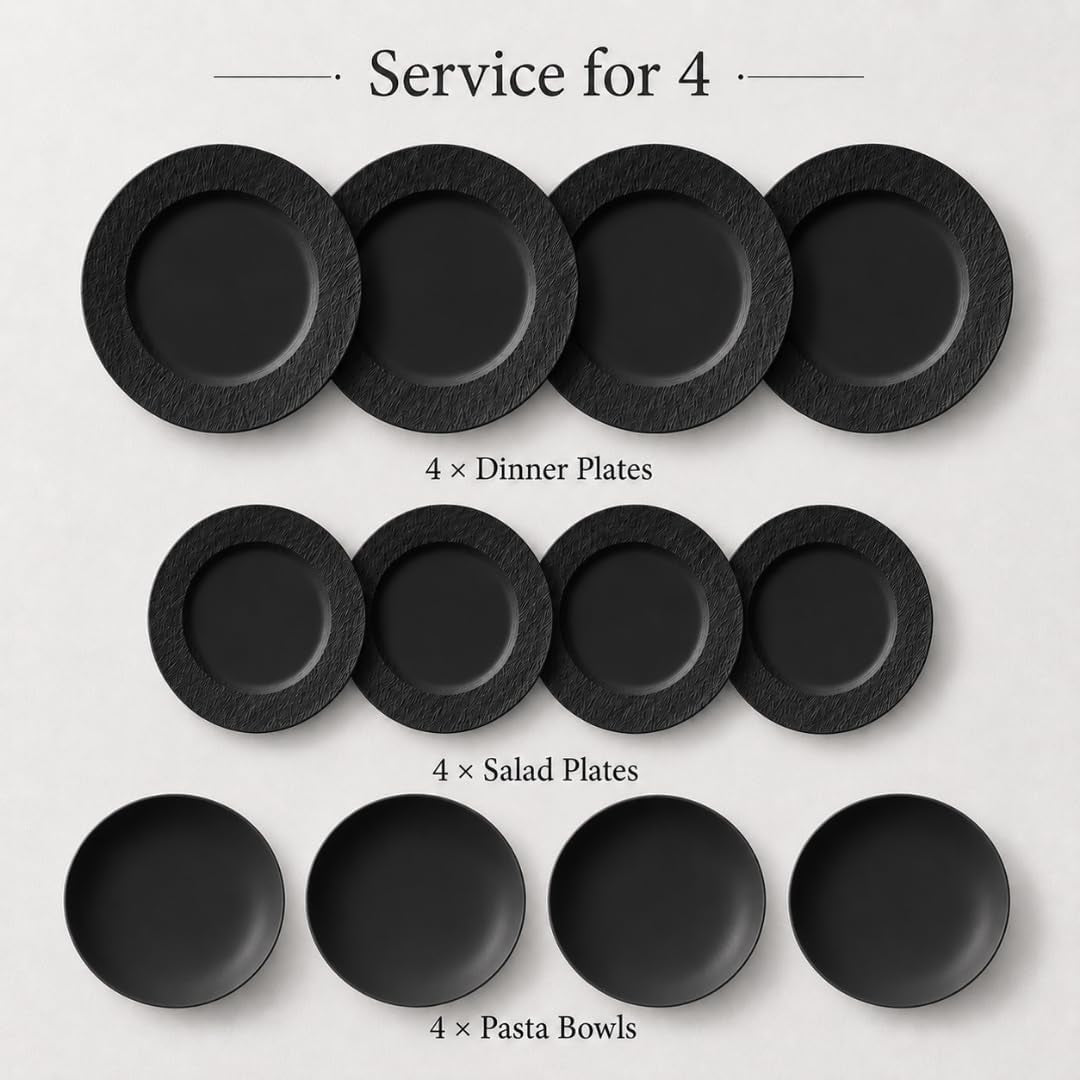 villeroy-boch-manufacture-rock-12-piece-dinnerware-set-matte-black