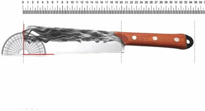 Meat Cleaver, 8 Inch Kitchen Knives with Sheath Stainless Steel Forged Firewood Knife Vegetable Cleaver Chopper Knives Butcher Knife Tools(Only Knife)2