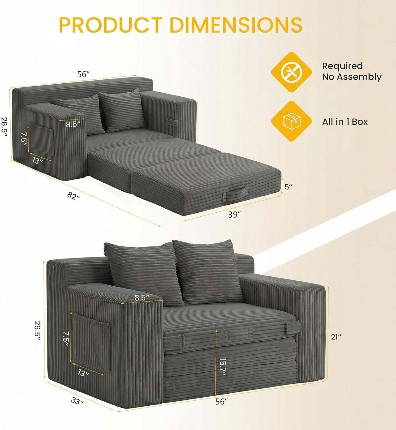 boneless-couch-boneless-loveseat-sleeper-sofa-bed-3-in-1-convertible-couch-bed-with-side-pockets-handle-pull-out-corduroy-futon-for-small-space-living-room-bedroom-2-pillows-included-no-assembly