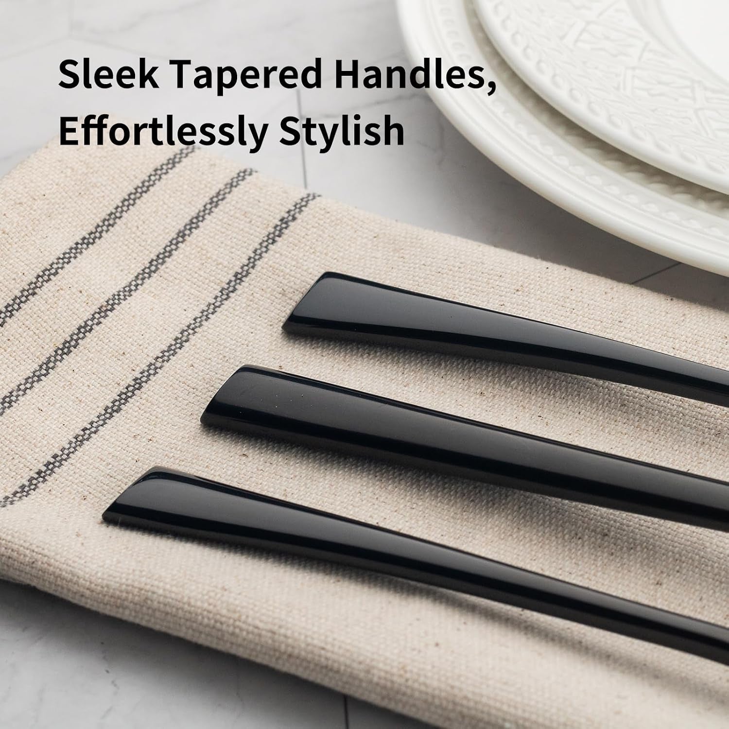 bailey-black-20-piece-forged-stainless-steel-flatware-set-cutlery-set-service-for-4-silver-finish-dishwasher-safe