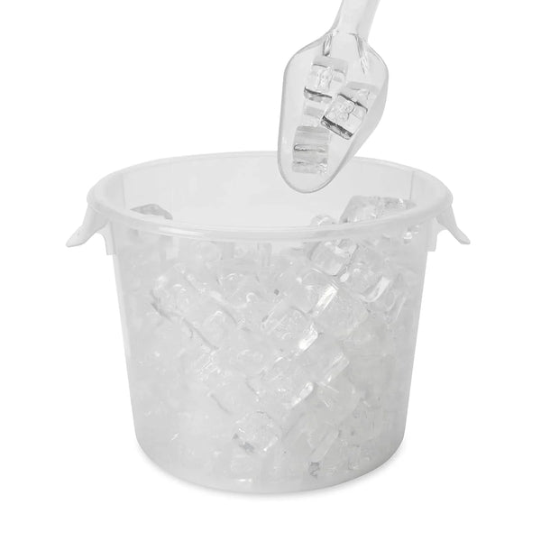 Plastic Utility Ice Scooper, 6-Ounce, Clear, Dishwasher Safe Kitchen Scoop for Weddings/Bar/Ice Bucket/Kitchen/Popcorn3