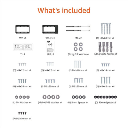 Low Profile TV Wall Mount with Horizontal Post Installation Leveling for 37 to 86 Inch Tvs, Wood Studs Compatible, Black6