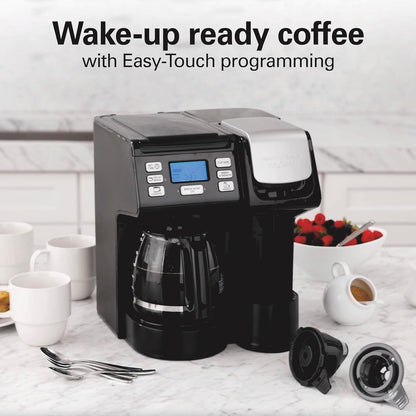 Flexbrew Trio 2-Way Coffee Maker, Compatible with K-Cup Pods or Grounds, Combo, Single Serve & Full 12C Pot, Black - Fast Brewing (49902)5