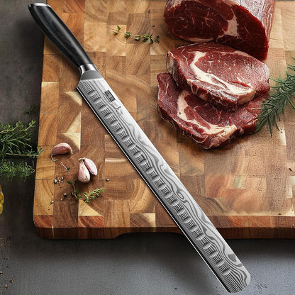 12 Inch Slicing Kinfe, Razor Sharp Brisket Knife, Pakkawood Handle6