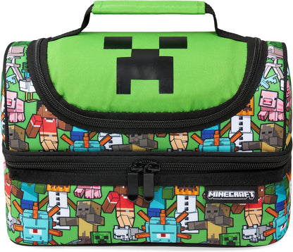Insulated Lunch Bag for Kids Creeper Lunchbox for Boys School Supplies Food Carrier Snacks Picnic Beach Days Travel Gamer Gifts for Kids (Multi)1