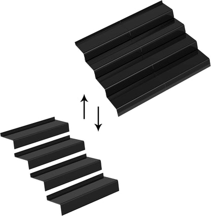 Adjustable Acrylic Spice Drawer Organizer Rack, Spice Drawer Organizer Shelf Expandable from 8 Inch to 16 Inch, Acrylic Drawer Organizer for Seasoning Jars5