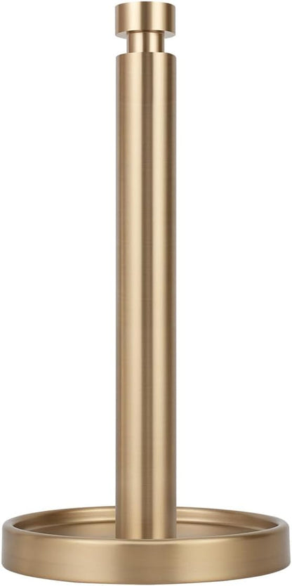 Countertop Paper Towel Stand - Steady and Easy Tear - Fits All Paper Towel Rolls - Warm Gold1