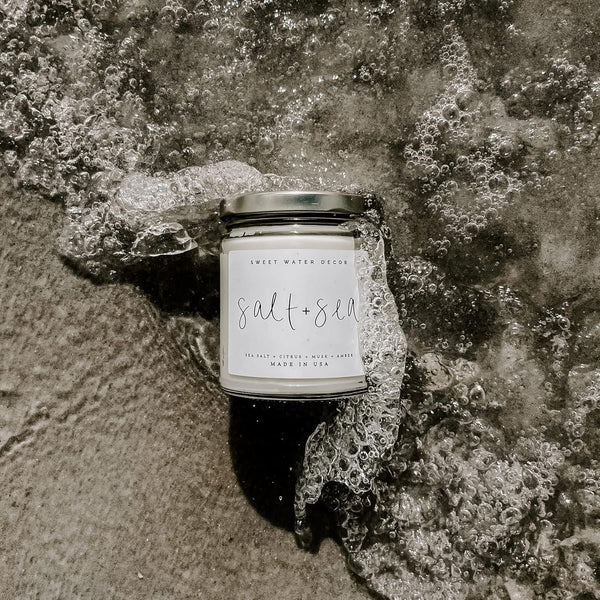 Salt & Sea Candle, Costal Decor Beach & Summer Scent, 9Oz7